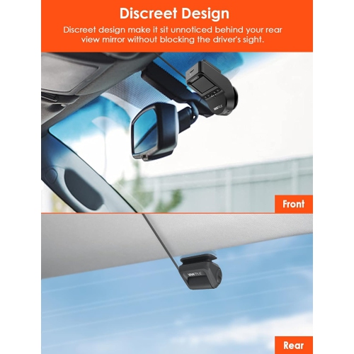 Refurbished(Excellent)- Vantrue S1 4K Front and Rear Dash Cam, 1080P Dual Dash Camera with GPS Live Speed