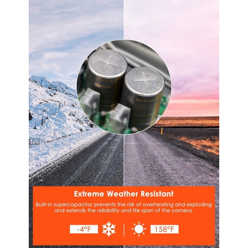 Refurbished(Excellent)- Vantrue S1 4K Front and Rear Dash Cam, 1080P Dual Dash Camera with GPS Live Speed