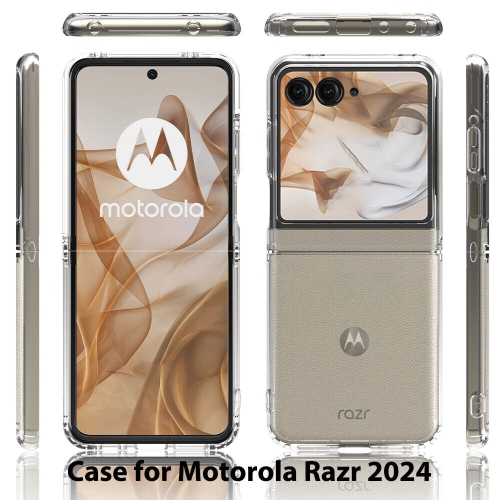[CS] Étui mince en TPUR à l’arrière pour Motorola Moto Razr+ plus 2024, transparent