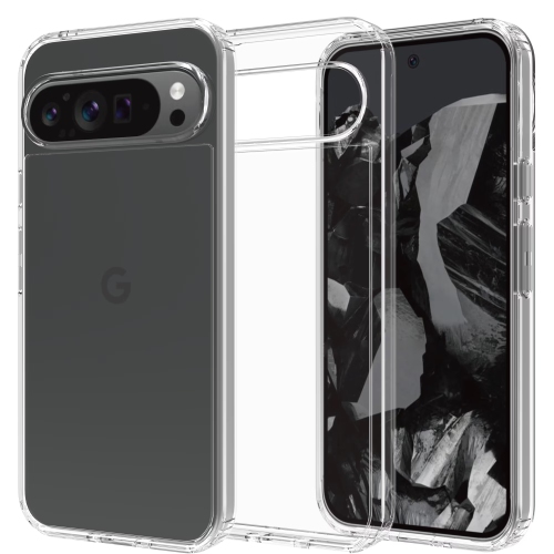 [CS] Thin TPU Bumper Soft Case Back Cover for Google Pixel 9 Pro XL, Clear