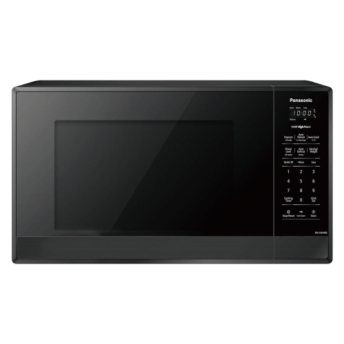 Refurbished Good- Panasonic 0.9 Cu Ft NNSG448SC Compact 900 W High Power Microwave Oven, 7 Auto Cook Menus, Child Lock, Black Stainless