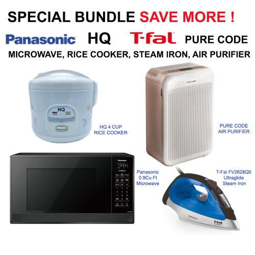 PANASONIC  Special Bundle Save More Microwave, Airfryer, Rice Cooker, Steam Iron