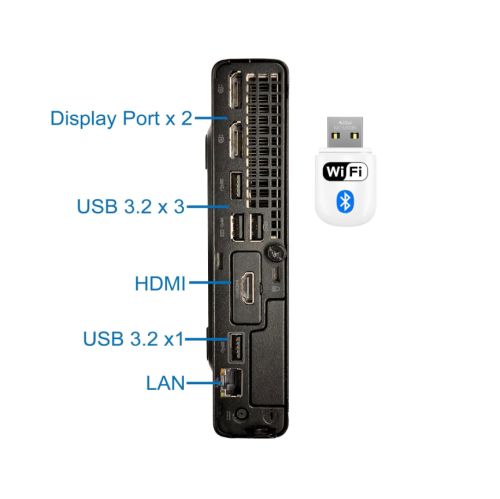 HP ProDesk 600 G6 MINI Core™ i7 10700T 512GB SSD 16GB WIN11 Pro BLACK Keyboard Mouse Refurbished Excellent
