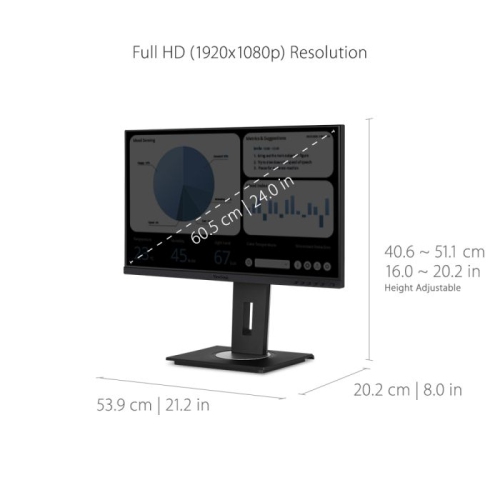 Moniteur ACL IPS 5&nbsp;ms HD intégrale ultralarge de 24 po de VIEWSONIC - Noir