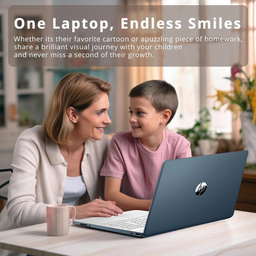 HP 15.6" HD Laptop - Intel Pentium Silver N5030 - 8GB DDR4 - 256GB PCIe SSD - Intel UHD 605 - Windows 11 - Blue - 32GB USB Card by HP - Refurbished condition - Image 5