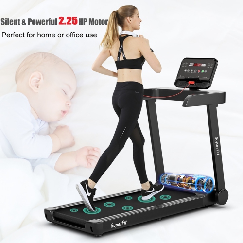Heavy Duty Treadmill for Gym, Electric Treadmill with App Control, Large LED Digital Display, 12 Preset Programs, Walking Jogging Running Machine for
