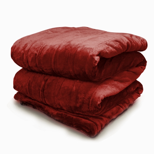 SUMKEA  72"l X 84" W Heated Blanket, Fast Heating, Machine Washable, Warm And Cozy - Red