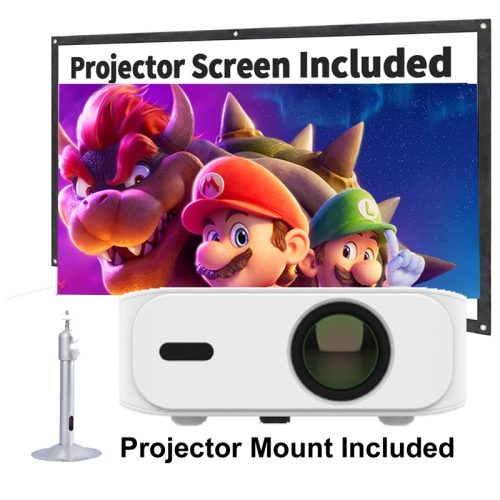 Boss S5A Smart Projector | Full HD 1080P LED | 4000 Lumens Brightness | Android WiFi Bluetooth | Auto Keystone | Up to 12ft Screen | Home Theater &