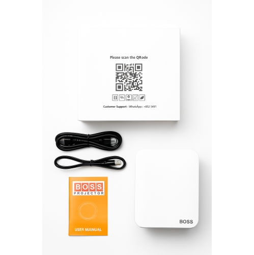 Boss S5A Smart Projector | Full HD 1080P LED | 4000 Lumens Brightness | Android WiFi Bluetooth | Auto Keystone | Up to 12ft Screen | Home Theater &