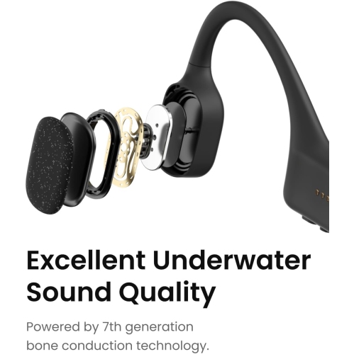 Open Box - Shokz OpenSwim Bone Conduction MP3 Waterproof Headphones for Swimming, No Bluetooth