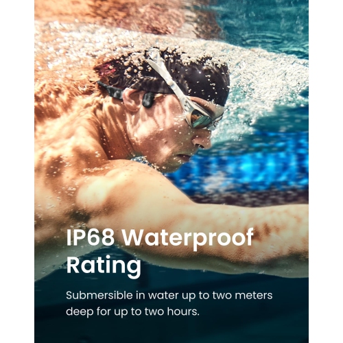 Open Box - Shokz OpenSwim Bone Conduction MP3 Waterproof Headphones for Swimming, No Bluetooth