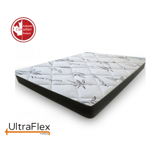 UltraFlex DreamEasy - Canadian-Made Medium Firm Gel Infused Comfort with Quilted Top, Pressure Relief, Cooling Tech, Bamboo Cover, CertiPUR-US®