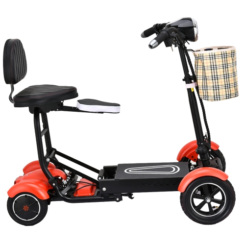 Dragon Mobile - Trottinette électrique pliable légère à 4 roues, trottinette électrique de voyage portative pour adultes et aînés, compacte et facile