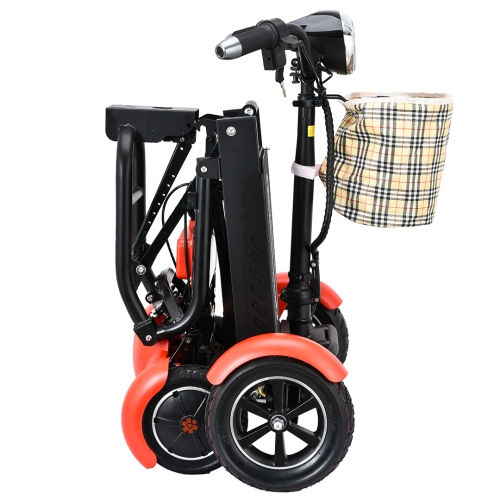 Dragon Mobile - Trottinette électrique pliable légère à 4 roues, trottinette électrique de voyage portative pour adultes et aînés, compacte et facile