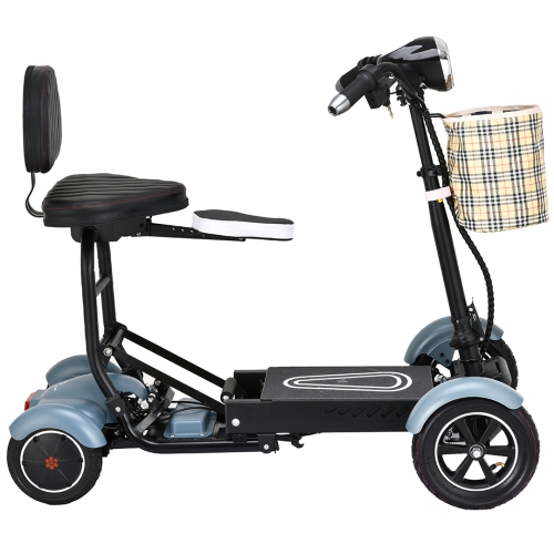 Dragon Mobile - Trottinette électrique pliable légère à 4 roues, trottinette électrique de voyage portative pour adultes et aînés, compacte et facile