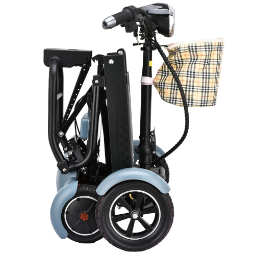 Dragon Mobile - Trottinette électrique pliable légère à 4 roues, trottinette électrique de voyage portative pour adultes et aînés, compacte et facile