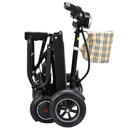 Dragon Mobile - Trottinette électrique pliable légère à 4 roues, trottinette électrique de voyage portative pour adultes et aînés, compacte et facile