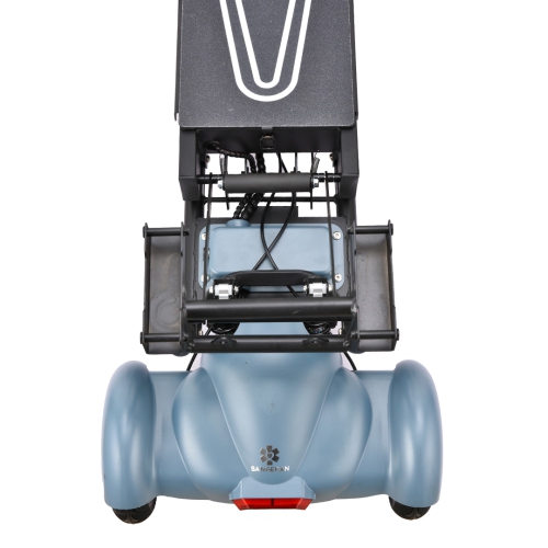 Trottinette électrique longue portée à 4 roues Dragon Mobile EX, robuste et pliable avec 3 vitesses réglables, marche arrière, grand siège en cuir,