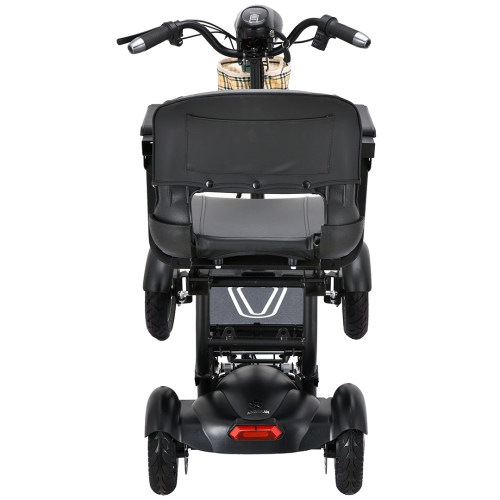 Dragon Mobile EX 4 Wheel Electric Scooter Rides 20 km, Foldable Heavy-Duty with 3 Adjustable Speeds, Reverse Gear, Large Leather Seat, LED Lights &