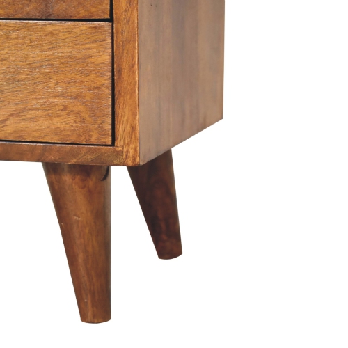 Artisan Furniture Solid Wood Mini Classic Nightstand In Chestnut Finish