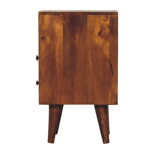 Artisan Furniture Solid Wood Mini Classic Nightstand In Chestnut Finish