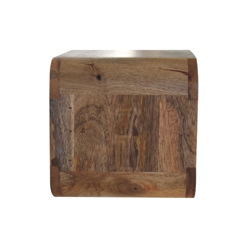 Artisan Furniture Solid Wood Floating Open Curve Nightstand In Oak-ish Finish