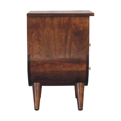 Artisan Furniture Solid Wood Split Nightstand In Chestnut Finish