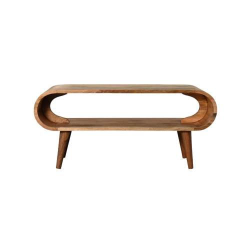 ARTISAN FURNITURE  Solid Wood Amaya Nordic Style Coffee Table In Oak-Ish Finish