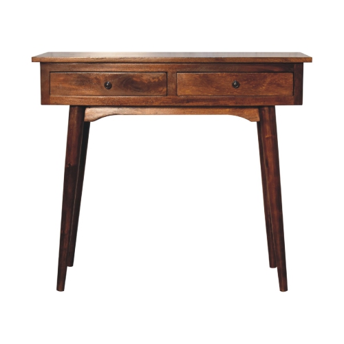 ARTISAN FURNITURE  Solid Wood Chestnut Hallway 2 Drawer Console Table