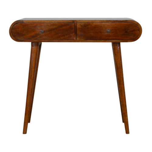 ARTISAN FURNITURE  Solid Wood London Console Table In Chestnut Finish