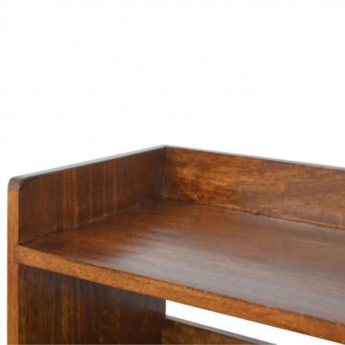Artisan Furniture Solid Wood Chestnut Nordic Storage Bench in Chestnut Finish