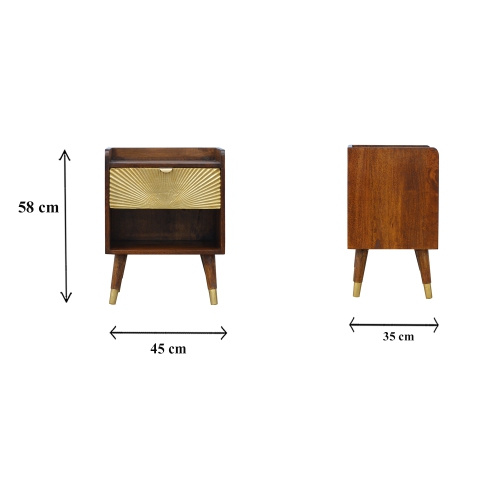 Artisan Furniture Manila Gold 1 Drawer Nightstand