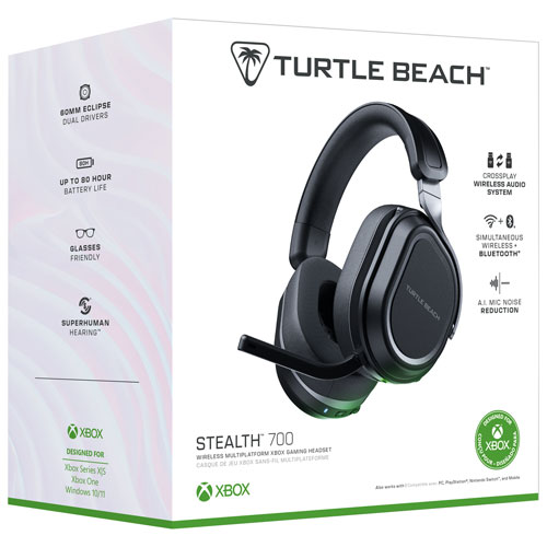 Turtle Beach Stealth 700 Wireless Gaming Headset for PS5/PS4/Xbox Series X|S/Xbox One/PC - Black