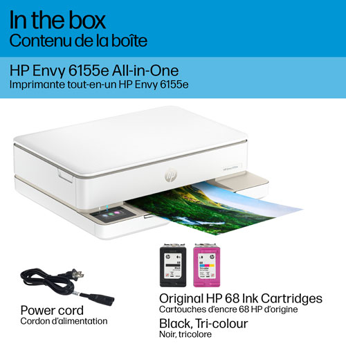 Imprimante à jet d'encre tout-en-un 6155e de HP - Essai de 3 mois de Instant Ink de HP inclus*