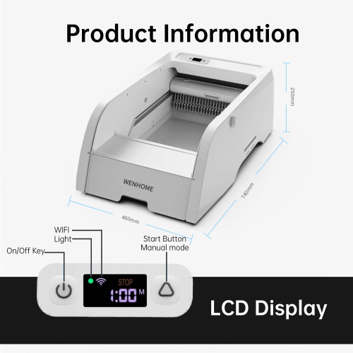 WENHOME Scoop Free Automatic Self-Cleaning Litter Box – Latest Version: Enhanced Odor Control, Easier Cleanup, Perfect for Multi-Cat Homes