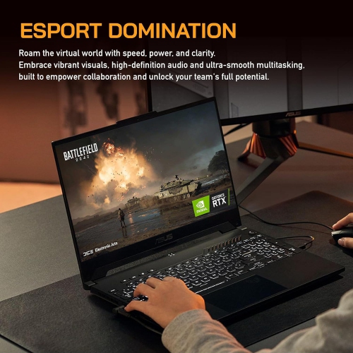 Refurbished - ASUS TUF Dash 15.6" FHD 144Hz Gaming Laptop, 512GB PCIe SSD, 16GB DDR5 RAM, 12th Core i7-12650H, NVIDIA RTX 3070 8GB GDDR6, Win 11,