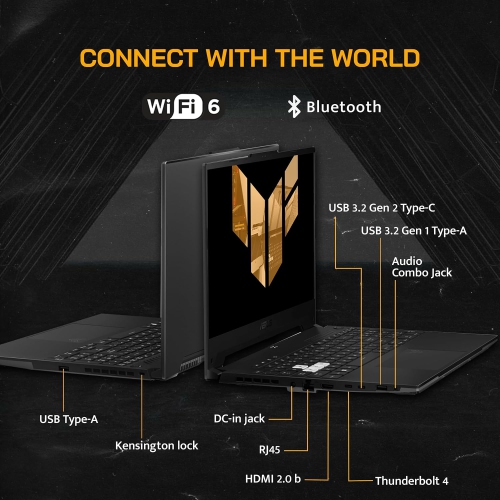 Refurbished - ASUS TUF Dash 15.6" FHD 144Hz Gaming Laptop, 1TB PCIe SSD, 16GB DDR5 RAM, 12th Core i7-12650H, NVIDIA RTX 3070 8GB GDDR6, Win 11, 32GB