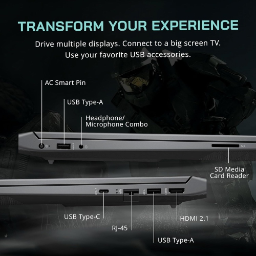 Refurbished - HP Victus 15.6" FHD 144Hz Gaming Laptop, AMD Ryzen 5 7535HS Processor, 1TB SSD, 16GB DDR5, NVIDIA RTX 2050, Win 11 Pro, 32GB USB Card,