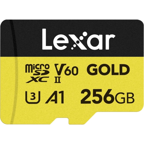 Lexar Professional Gold MicroSDXC Card UHS-II C10 U3 V60 A1 Full HD 4K UHD up to 280MB/s Official Product 10 Year Manufacturer Warranty
