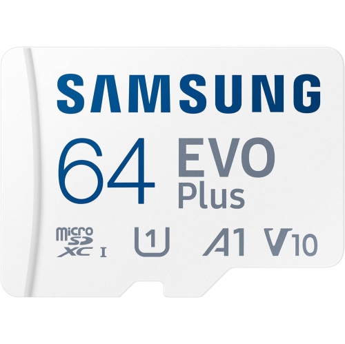 SAMSUNG  Evo Plus 64GB Microsd Memory Card (2024) + Sd Adapter