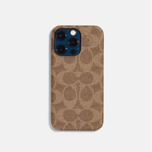 Étui Coach pour iPhone 13 Pro, modèle Canvas Signature, n° C8043