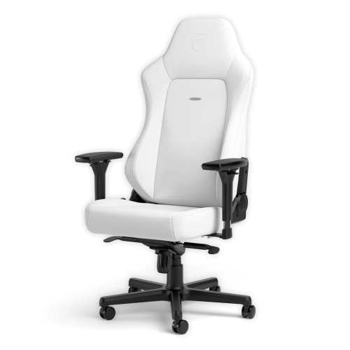 noblechairs HERO Premium Gaming and Office Chair - Superior Ergonomics, Faux Vegan Leather Supports up to 150 kg, White Edition