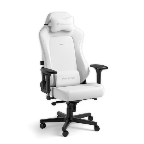 noblechairs HERO Premium Gaming and Office Chair - Superior Ergonomics, Faux Vegan Leather Supports up to 150 kg, White Edition