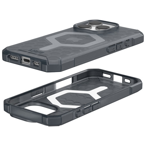 Étui rigide ajusté Essential Armor d'UAG avec MagSafe pour iPhone 16 Pro - Cendré