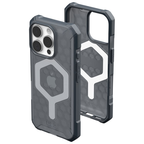 Étui rigide ajusté Essential Armor d'UAG avec MagSafe pour iPhone 16 Pro - Cendré