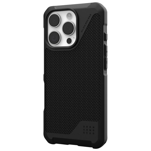 Étui rigide ajusté Metropolis LT Urban pour iPhone 16 Pro - Noir Kevlar