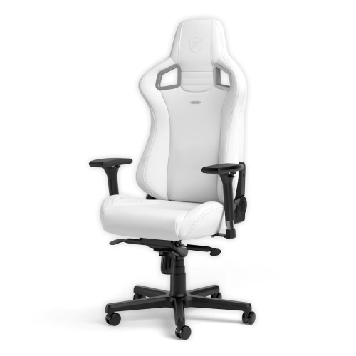 noblechairs EPIC Premium Gaming and Office Chair - Superior Ergonomics, Tilt Faux Vegan Leather Supports up to 150 kg, White Edition