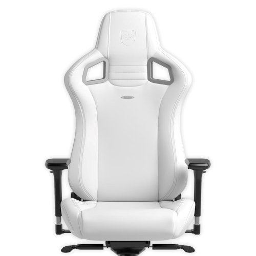 noblechairs EPIC Premium Gaming and Office Chair - Superior Ergonomics, Tilt Faux Vegan Leather Supports up to 150 kg, White Edition