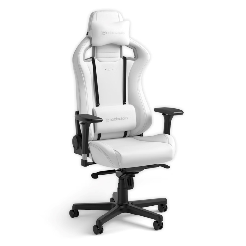 noblechairs EPIC Premium Gaming and Office Chair - Superior Ergonomics, Tilt Faux Vegan Leather Supports up to 150 kg, White Edition