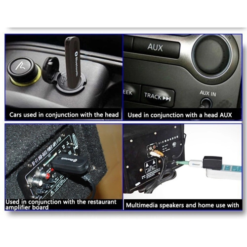 Récepteur Bluetooth HYFAI pour l'auto, adaptateur auxiliaire Bluetooth à suppression du bruit, récepteur de musique Bluetooth pour stéréo